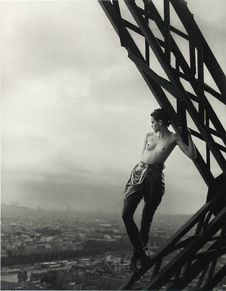 Appraisal: Peter Lindbergh German born Mathilde Eiffel Tower Photolithograph reproduction published