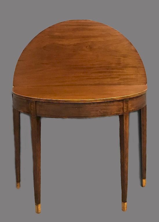 Appraisal: Philadelphia Hepplewhite Mahogany Gaming Table Philadelphia Hepplewhite inlaid mahogany gaming