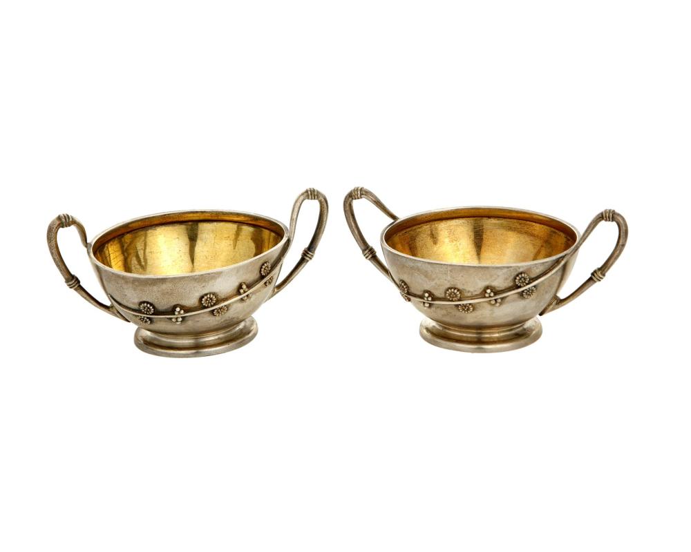 Appraisal: A PAIR OF TIFFANY CO MASTER SALT CELLARSA pair of