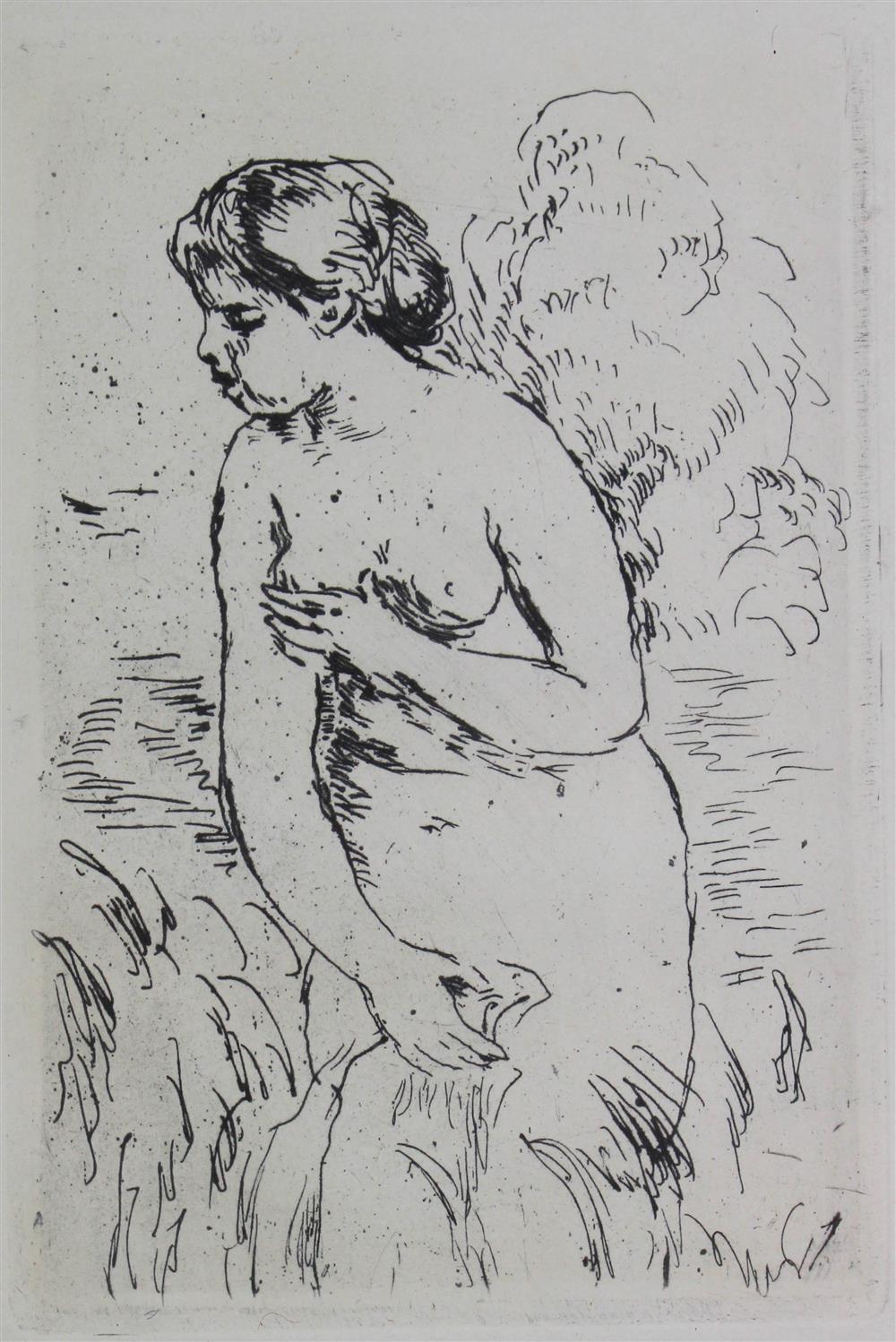 Appraisal: PIERRE-AUGUST RENOIR FRENCH - BAIGNEUSE DEBOUT MIS-JAMBES WOMAN BATHING Etching