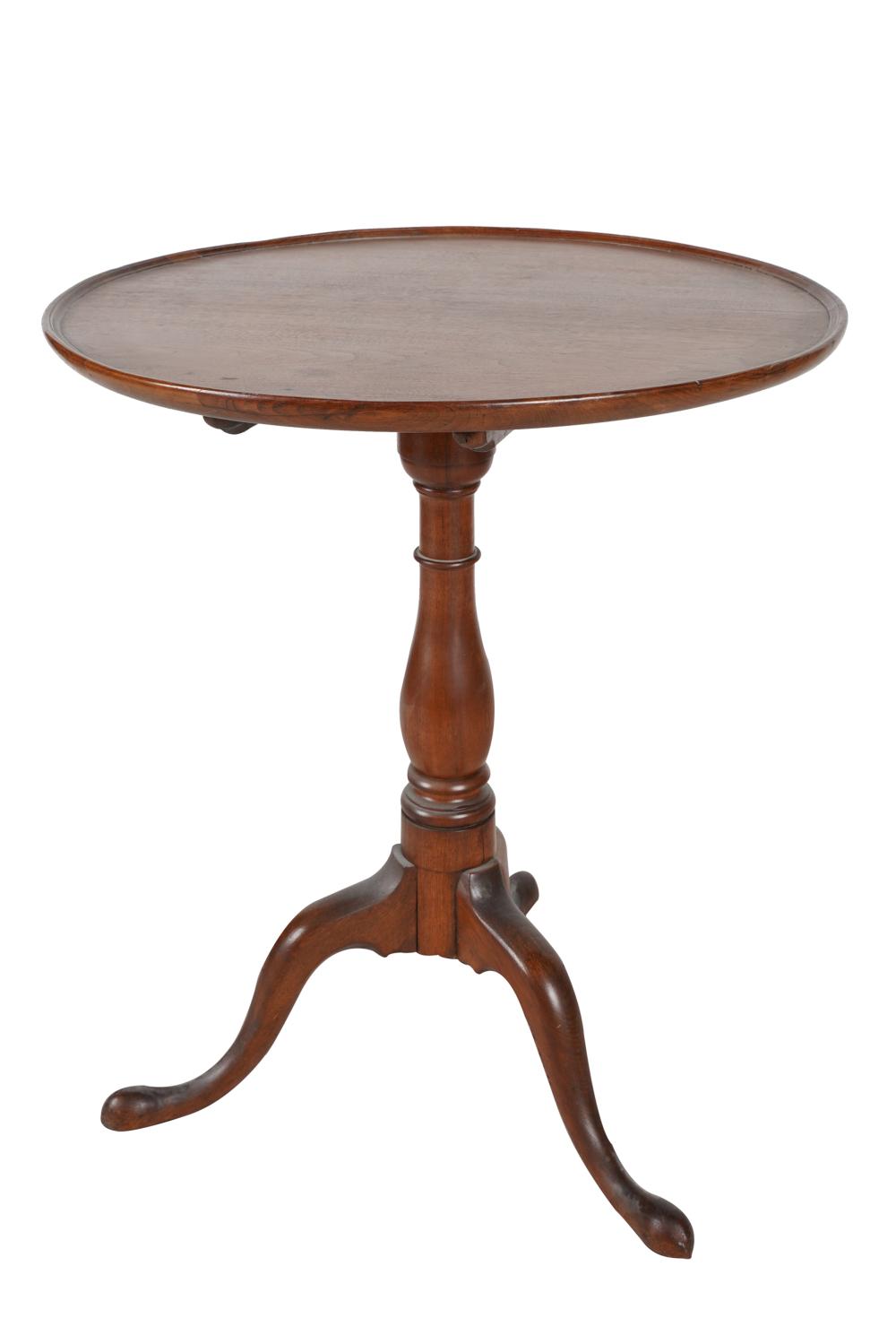 Appraisal: AMERICAN TRIPOD TILT-TOP TABLEwith rimmed top Condition with patched to