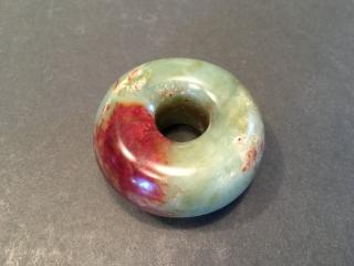 Appraisal: ANTIQUE Large Chinese Soapstone jade Ring diameter thick ANTIQUE Large