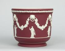 Appraisal: Wedgwood Crimson Jasper Dip Jardiniere A small jardiniere ca -