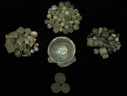 Appraisal: Assorted Roman Byzantine Glass Beads Provenance The Collection of Patti