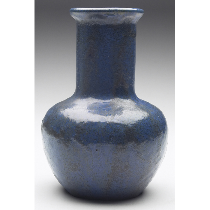 Appraisal: Fulper vase bulbous shape with a long neck covered in