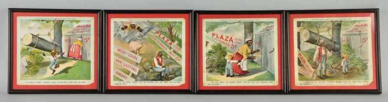 Appraisal: Lot of Plaza Tobacco Signs Black Americana Description s Printed