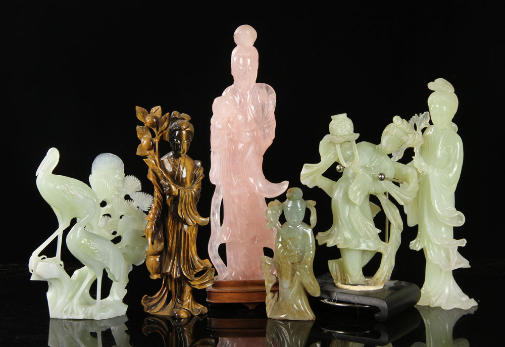 Appraisal: - Chinese Carved Items Lot of six Chinese carved items