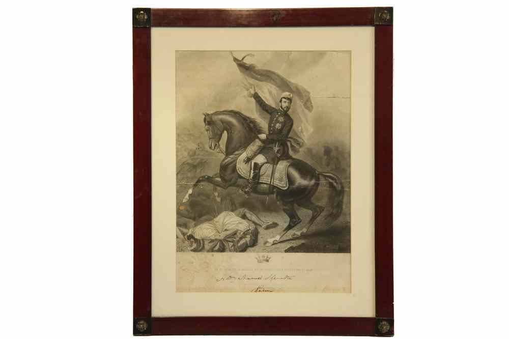 Appraisal: LITHOGRAPH - Titled 'El gl Prim en la Batalla de