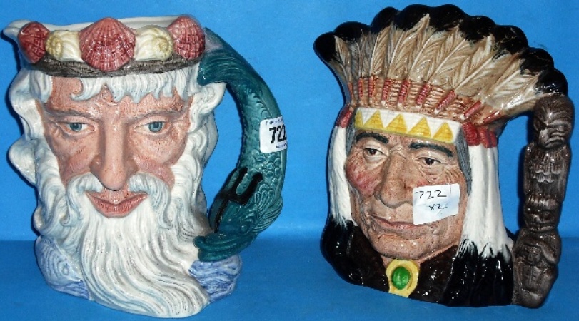 Appraisal: Royal Doulton Large Character Jugs North American Indian D chip