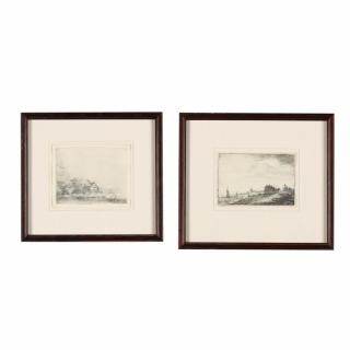 Appraisal: Pair of Antique Etchings from the Low Countries the first