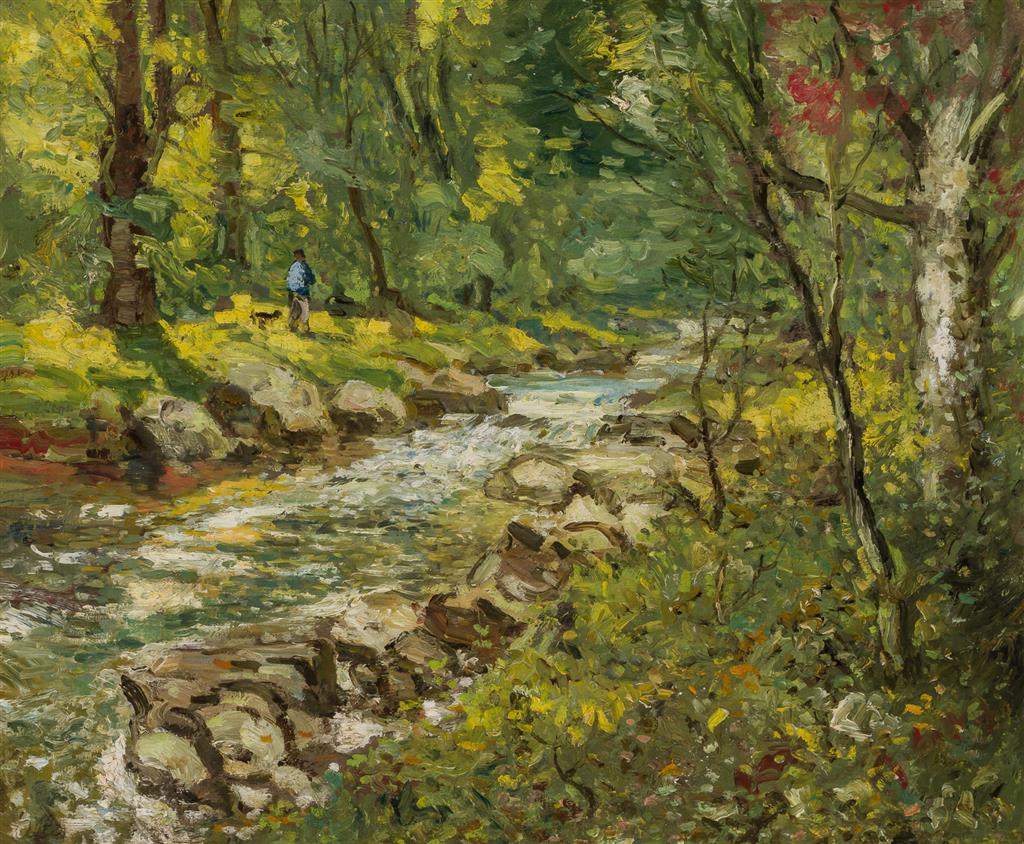 Appraisal: C HARRY ALLIS American - The Brook oil on canvas