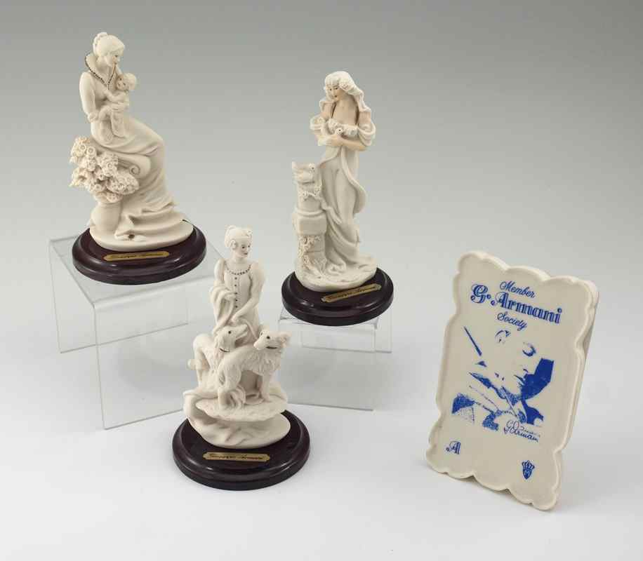 Appraisal: GIUSEPPE ARMANI FIGURINES MEMBER GIFTS - LADY WITH DOG F