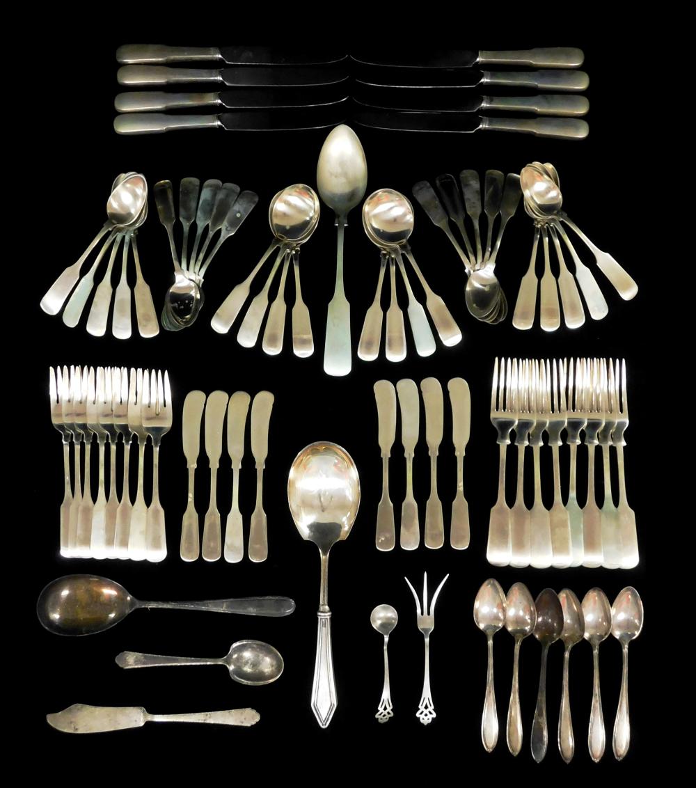 Appraisal: SILVER Sterling flatware seventy-three pieces including Gorham Old English Tipt