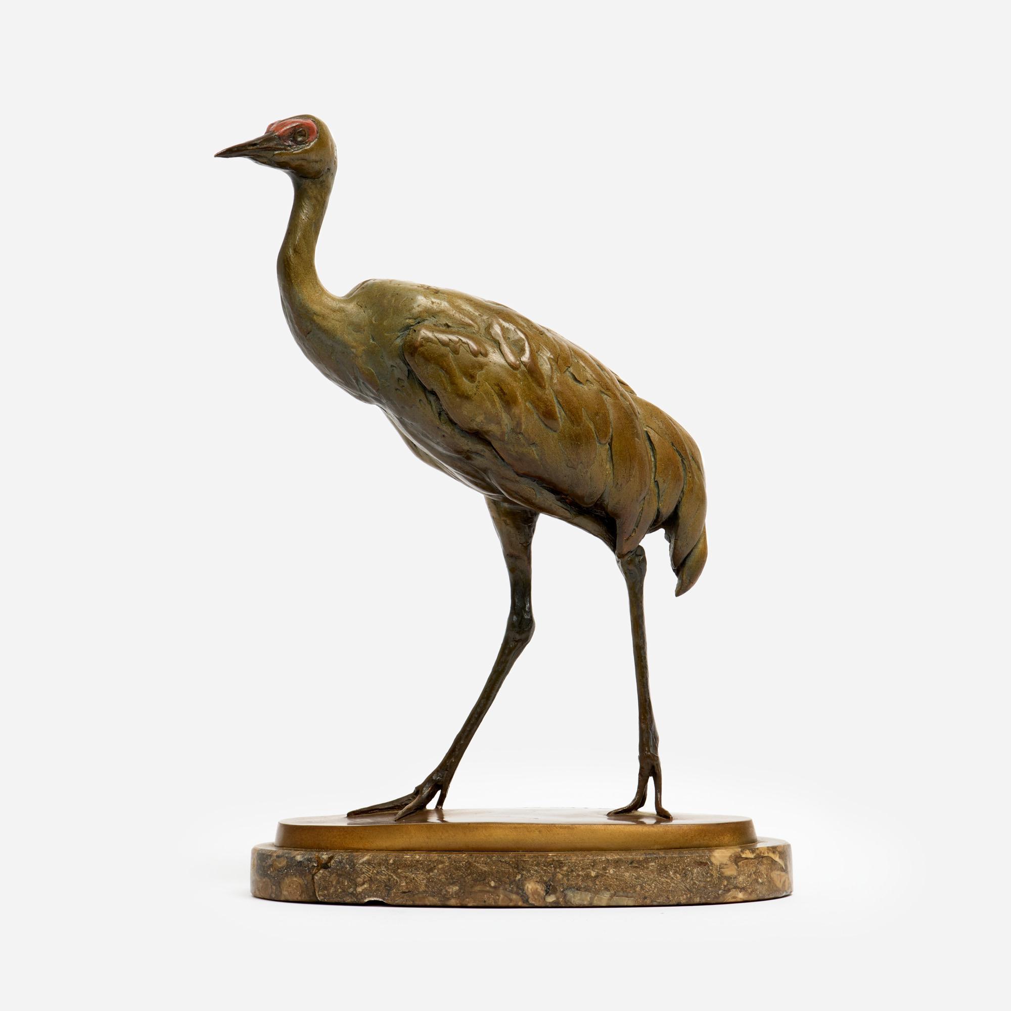 Appraisal: CHESTER COMSTOCK GREATER SANDHILL CRANE BRONZE Chester Comstock Colorado Arizona