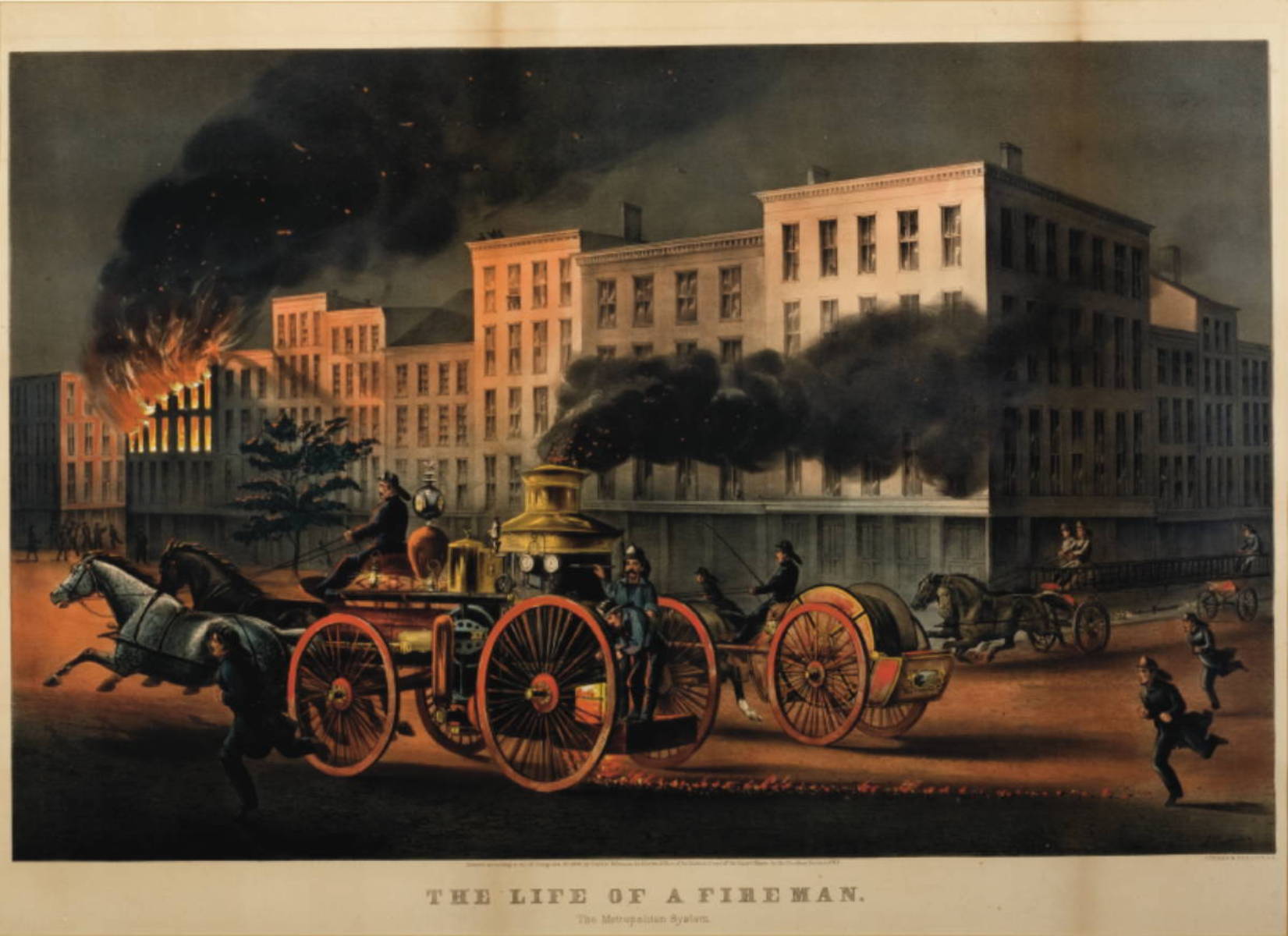 Appraisal: THE LIFE OF A FIREMAN THE METROPOLITAN SYSTEM Large-folio handcolored