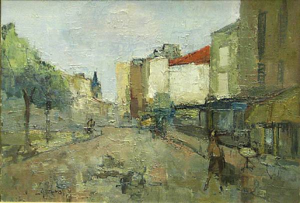 Appraisal: n a Albert Lauzero French born Place du Marche a