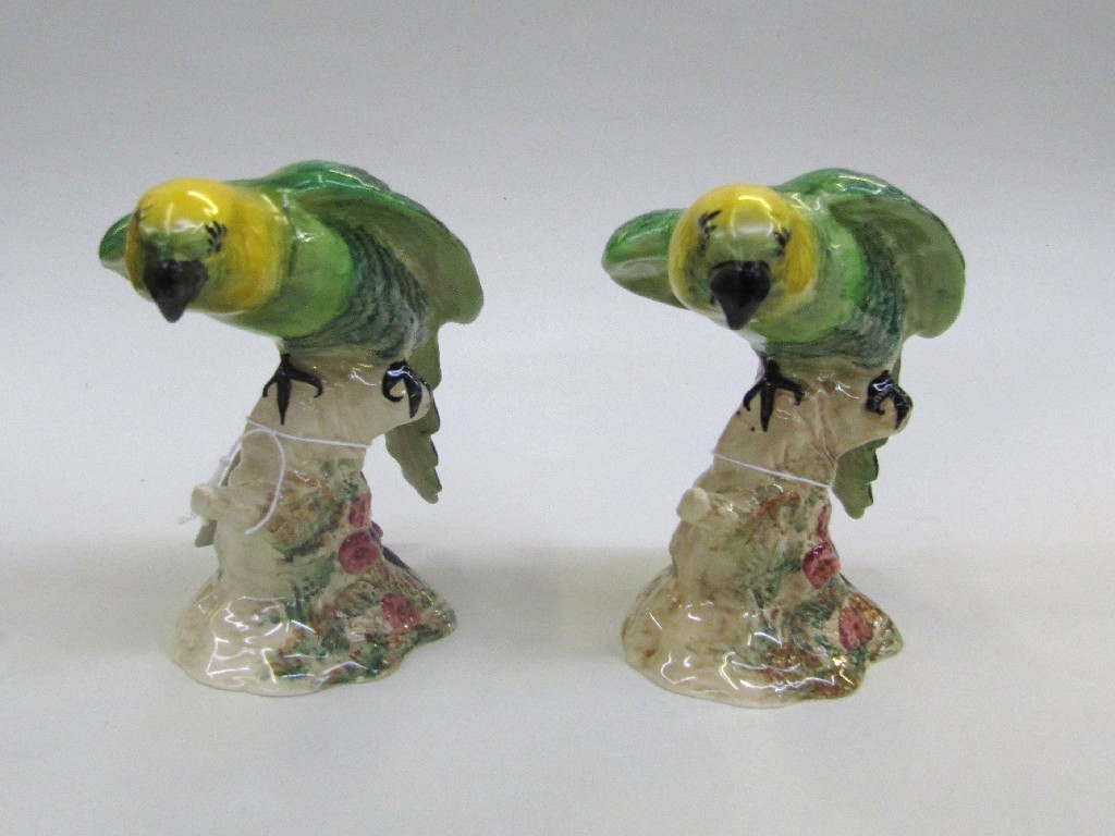 Appraisal: Two Beswick parakeets model no one def