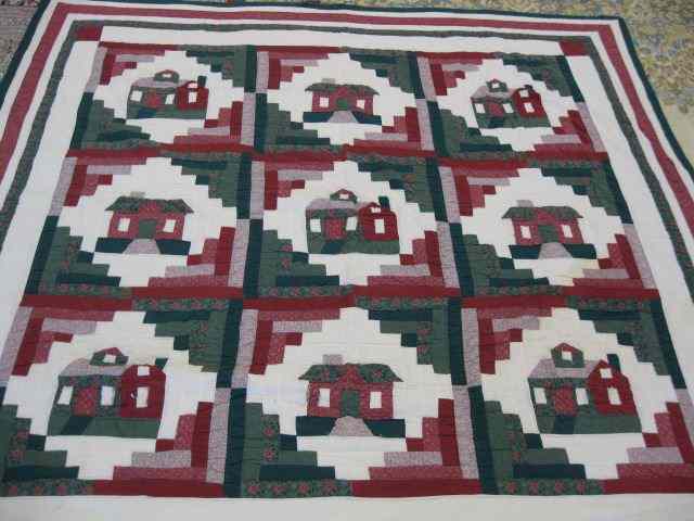 Appraisal: Handmade Quilt house designs Chintzthroughout '' x ''