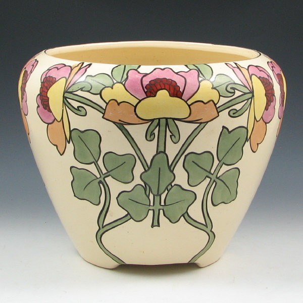 Appraisal: Roseville Persian - Jardiniere w Poppies Roseville Persian - poppy