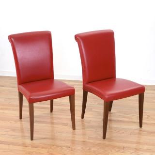 Appraisal: Pair Poltrona Frau leather Vittoria side chairs Pair Poltrona Frau