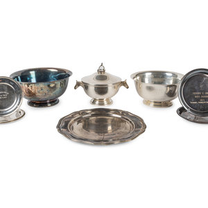 Appraisal: A Collection of Eight American Silver Trophies TH CENTURY each