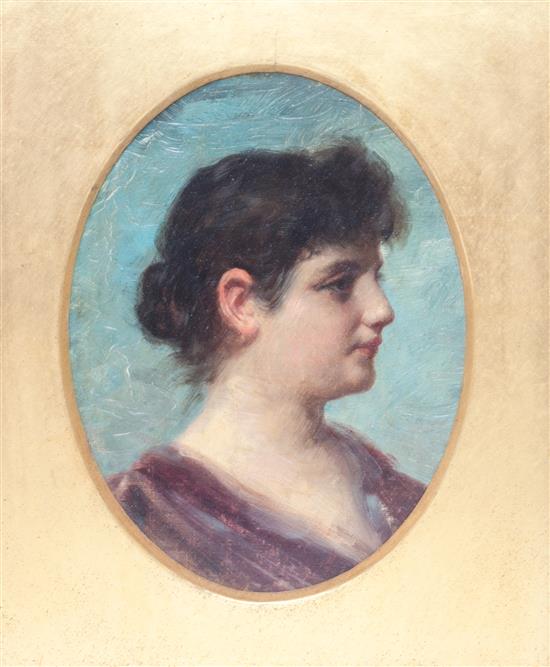 Appraisal: Sale Lot Alfred Schwarz German - Portrait of a Girl