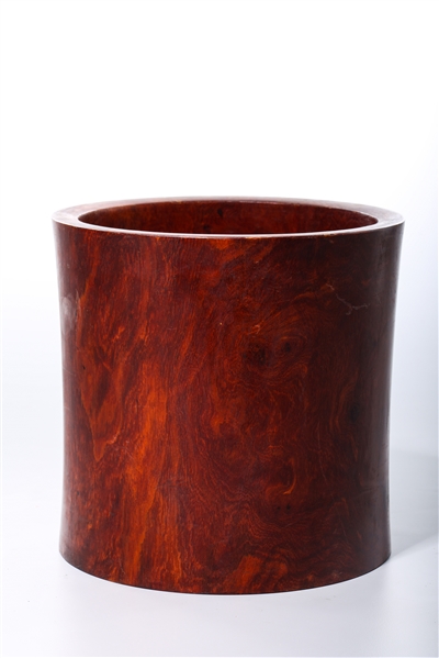 Appraisal: Chinese hardwood brush pot x approx