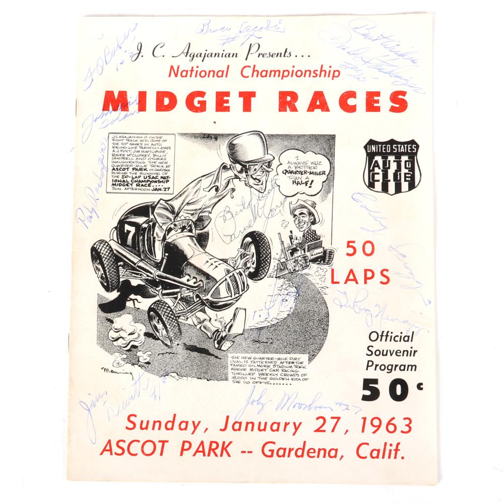 Appraisal: USAC MIDGETS NATIONAL CHAMPIONSHIP ASCOT PARK CA MULTI SIGNED RACE