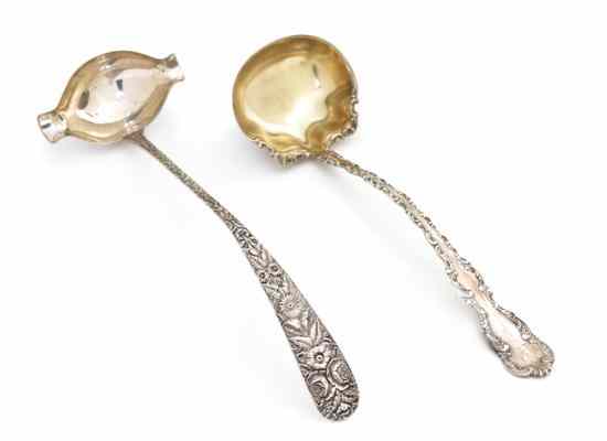 Appraisal: Two American Sterling Silver Ladles Kirk and Whiting the first