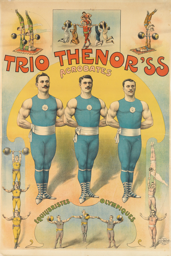 Appraisal: DESIGNER UNKNOWN TRIO THENOR'SS ACROBATES x inches x cm Louis