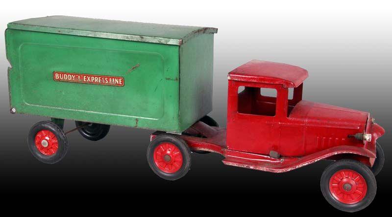 Appraisal: Pressed Steel Buddy L Express Line Tractor Trailer Description ''