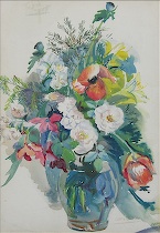 Appraisal: Edith Hogan Peck American Cleveland th Century Floral still life