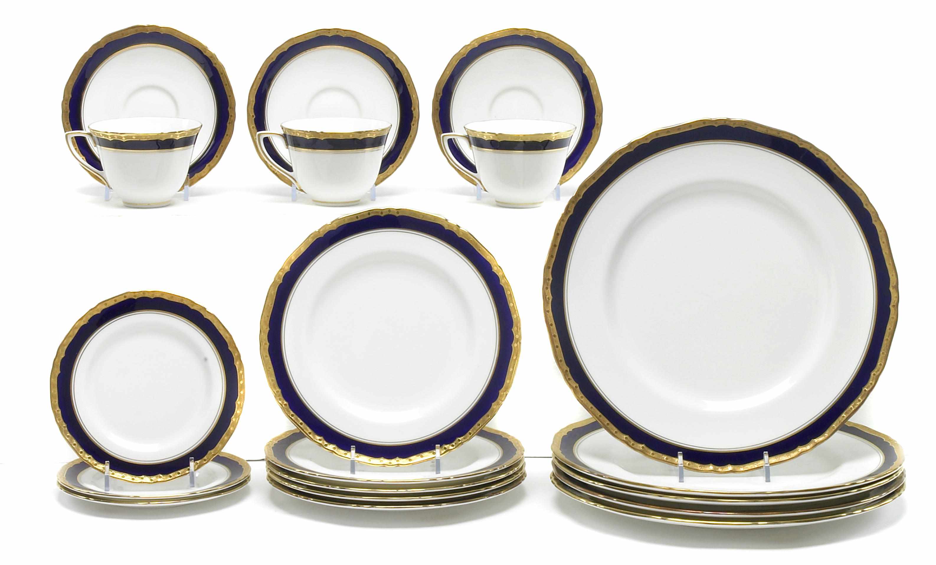 Appraisal: A Royal Worcester bone china dinner service in the Aston