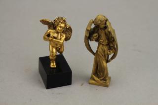 Appraisal: Bronze Cherubic Figures Bronze Cherubic Figures Height in