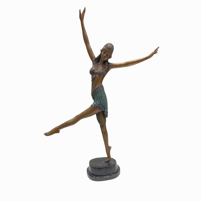 Appraisal: After D H Chiparus Dancer Bronze Sculpture After D H