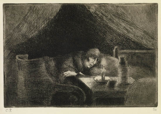 Appraisal: CAMILLE PISSARRO Grand'm re Effet de Lumi re Etching and