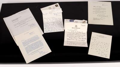 Appraisal: A collection of six autographed letters to Leslie Regan Esq