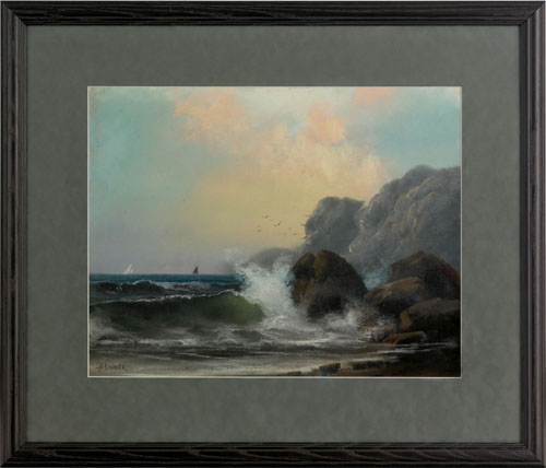 Appraisal: Alfred Thompson Bricher American - pastel coastal scene signed lower