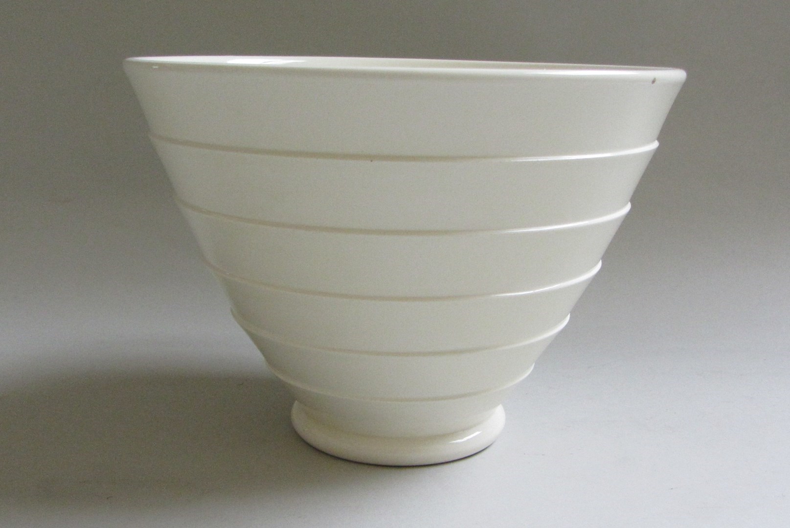 Appraisal: A Wedgwood vase by Keith Murray white glaze of stepped