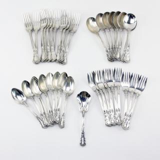 Appraisal: Forty Three Piece Circa Gorham Chantilly Sterling Silver Flatware Forty