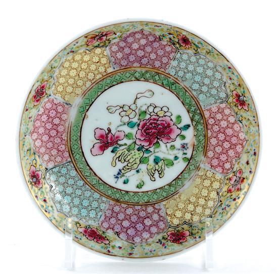 Appraisal: Chines Export famille rose saucer circa - floral border of