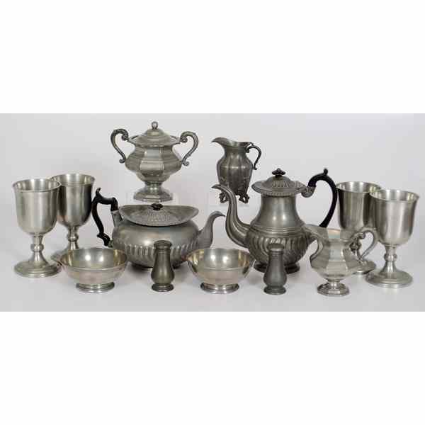 Appraisal: Dixon Son Pewter English th century An assembled lot of