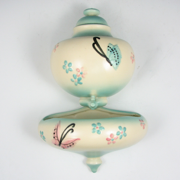 Appraisal: Hull Butterfly B B Lavabo Set - Mint Butterfly lavabo