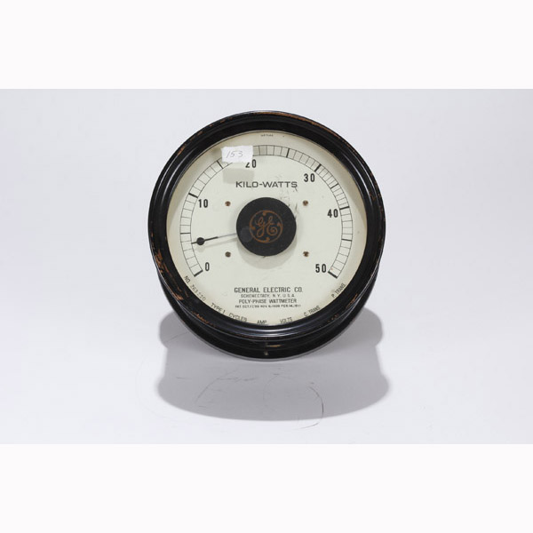 Appraisal: Antique General Electric Poly-Phase Wattmeter Type I Patented - Diameter