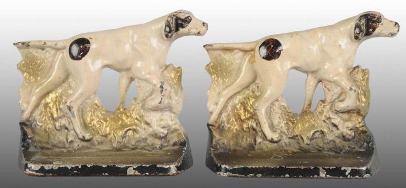 Appraisal: Pointer Dog Cast Iron Bookends Description Made by Creation Co