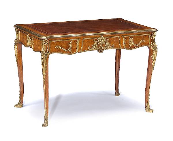 Appraisal: A fine Louis XV style gilt bronze mounted kingwood bureau