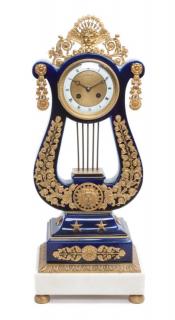 Appraisal: A Sevres Style Ormolu and Porcelain Clock Height x width