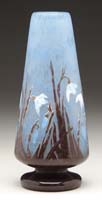 Appraisal: DAUM PADDED WHEEL CARVED VASE This wonderful Daum vase has