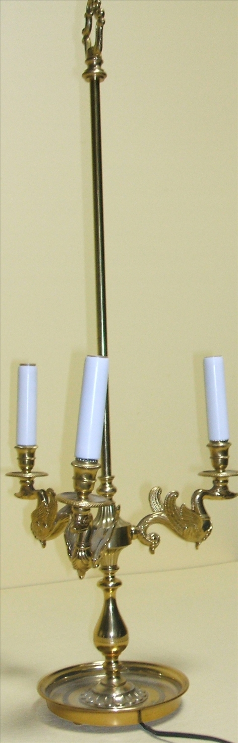 Appraisal: EMPIRE STYLE BOUILLOTTE LAMP With central shaft and three candleholders