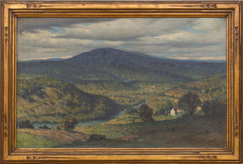 Appraisal: GEORGE WILLIAM SOTTER - A CONNECTICUT SCENE Oil on canvas